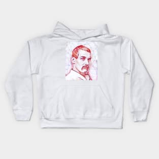 Richard Francis Burton Portrait | Richard Francis Burton Artwork | Line Art Kids Hoodie